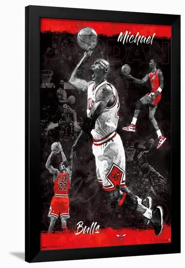 Michael Jordan - Sketch-Trends International-Framed Poster