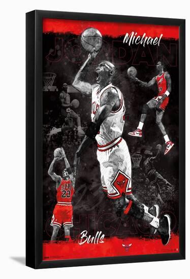 Michael Jordan - Sketch-Trends International-Framed Poster