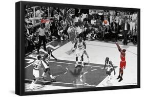 Michael Jordan - The Shot Horizontal-Trends International-Framed Poster