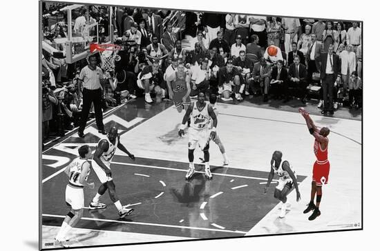 Michael Jordan - The Shot Horizontal-Trends International-Mounted Poster