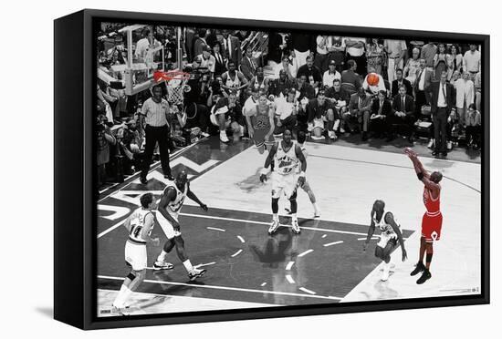 Michael Jordan - The Shot Horizontal-Trends International-Framed Stretched Canvas