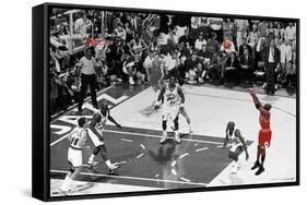 Michael Jordan - The Shot Horizontal-Trends International-Framed Stretched Canvas