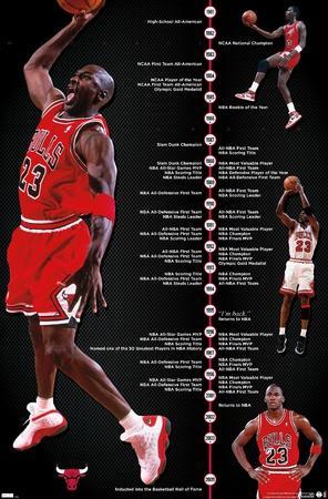Michael Jordan - Timeline Premium Poster' Print | AllPosters.com