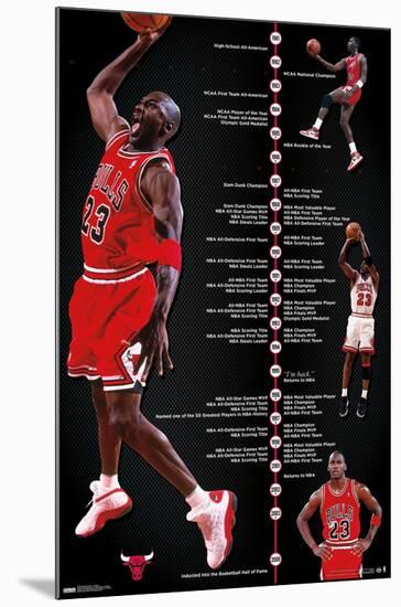 Michael Jordan - Timeline-Trends International-Mounted Poster