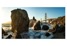 The Golden Gate Bridge-Michael Kaupp-Mounted Art Print