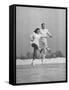 Michael Kennedy and Wife Karol, Dancing on Ice Skates at the World Figure Skating Championship-Tony Linck-Framed Stretched Canvas