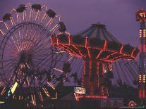The Popular Midway Section of the New York State Fair-Michael Okoniewski-Framed Stretched Canvas