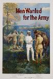 Men Wanted for the Army Recruitment Poster-Michael P. Whelan-Framed Stretched Canvas