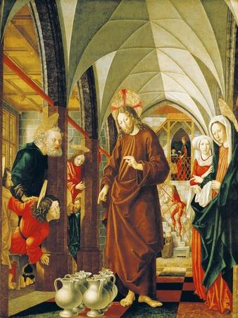 Wedding at Cana, Panel from Stories of Christ, St Wolfgang Altarpiece, 1479-1481