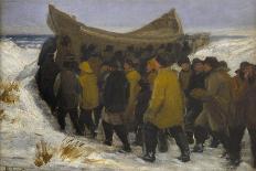 The Lifeboat is Taken through the Dunes, 1883-Michael Peter Ancher-Giclee Print