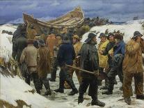 The Lifeboat is Taken through the Dunes, 1883-Michael Peter Ancher-Giclee Print