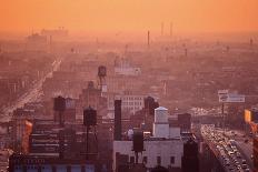 NYC 1999 at Sunset-Michael Reinhard-Stretched Canvas