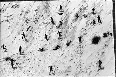 Boy Scouts Racing Down a Dune at the Indiana Dunes-Michael Rougier-Photographic Print