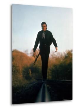 Country Music Star Johnny Cash Walking Along Line Of Railway Track With His GuitarMichael Rougier Country Music Star Johnny Cash Walking Along Line Of Railway Track With His GuitarMichael Rougier