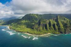 Aerial of the Napali Coast, Kauai, Hawaii, United States of America, Pacific-Michael Runkel-Photographic Print