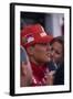 Michael Schumacher Being Interviewed, British Grand Prix, Silverstone, Northamptonshire, 1997-null-Framed Photographic Print