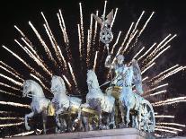 New Year's Fireworks above the Quadriga at the Brandenburg Gate in Berlin, Germany, c.2007-Michael Sohn-Laminated Photographic Print