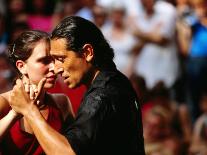 Tango Dancers at Sunday Market in Plaza Dorrego, Buenos Aires, Argentina-Michael Taylor-Mounted Photographic Print