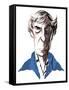 Michael Tippett, British composer, colour caricature, 2005 by Neale Osborne-Neale Osborne-Framed Stretched Canvas