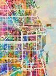 Chicago City Street Map-Michael Tompsett-Art Print