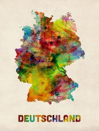 Germany Watercolor Map (Deutschland)