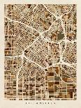 Los Angeles City Street Map-Michael Tompsett-Art Print