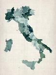 Watercolor Map of Italy-Michael Tompsett-Art Print
