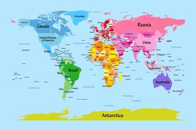 world map posters large wall art prints allposters com
