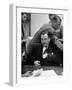 Michael V. Di Salle Puffing His Cigar while at His Desk-Hank Walker-Framed Photographic Print