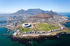 Aerial View of Cape Town and Table Mountain, South Africa-michaeljung-Photographic Print