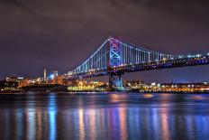 Benjamin Franklin Bridge at Night-michaelmill-Photographic Print