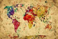 Vintage World Map-Michal Bednarek-Art Print