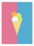 Flat Design Ice Cream-Michal Hostovecky-Stretched Canvas