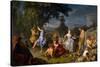 Michel-Ange Houasse / 'Bacchanal', 1719, French School, Oil on canvas, 125 cm x 180 cm, P02267.-Michel-Ange Houasse-Stretched Canvas