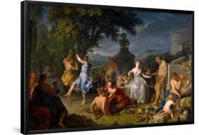 Michel-Ange Houasse / 'Bacchanal', 1719, French School, Oil on canvas, 125 cm x 180 cm, P02267.-Michel-Ange Houasse-Framed Poster