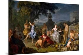 Michel-Ange Houasse / 'Bacchanal', 1719, French School, Oil on canvas, 125 cm x 180 cm, P02267.-Michel-Ange Houasse-Mounted Poster