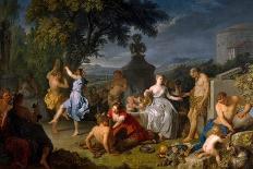 Michel-Ange Houasse / 'Offering to Bacchus', 1720, French School, Oil on canvas, 125 cm x 180 cm...-Michel-Ange Houasse-Poster