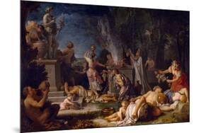 Michel-Ange Houasse / 'Offering to Bacchus', 1720, French School, Oil on canvas, 125 cm x 180 cm...-Michel-Ange Houasse-Mounted Poster