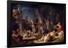 Michel-Ange Houasse / 'Offering to Bacchus', 1720, French School, Oil on canvas, 125 cm x 180 cm...-Michel-Ange Houasse-Framed Poster