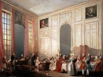 English Tea Party with the Prince of Conti at the Temple, 1766-Michel Barthelemy Ollivier-Framed Giclee Print