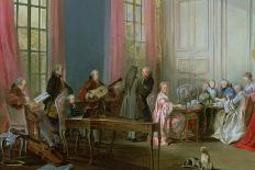 The English Tea (Le the a L'Anglaise) and a Society Concert at the House of the Princesse De Conti-Michel Barthélémy Ollivier-Framed Giclee Print