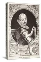 Michel De Montaigne (Litho)-French-Stretched Canvas