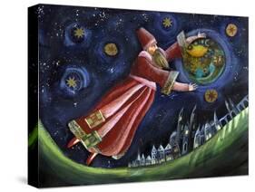 Michel De Nostradamus, Astrologer. Illustration by Patrizia La Porta.-Patrizia La Porta-Stretched Canvas