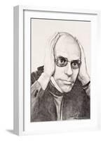 Michel Foucault, 1994-Dinah Roe Kendall-Framed Giclee Print