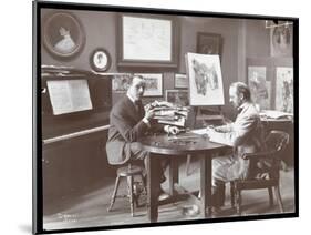 Michel Jacobs and Benson Playing Dominoes, 1907-Byron Company-Mounted Giclee Print