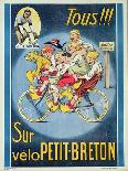 Everyone on the Petit-Breton Bike', Advertisement for a Bicycle-Michel Liebeaux-Framed Stretched Canvas