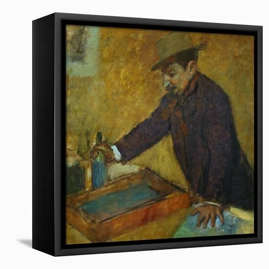 Michel Manzi (1849-1915), Art-Editor, a Friend of the Painter-Edgar Degas-Framed Stretched Canvas