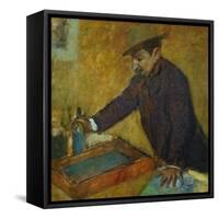 Michel Manzi (1849-1915), Art-Editor, a Friend of the Painter-Edgar Degas-Framed Stretched Canvas