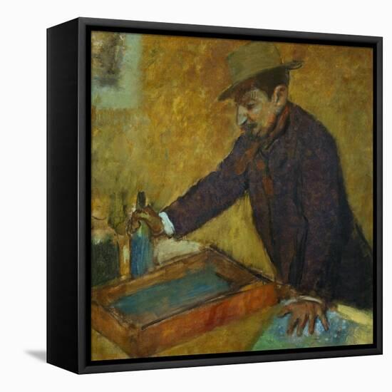 Michel Manzi (1849-1915), Art-Editor, a Friend of the Painter-Edgar Degas-Framed Stretched Canvas