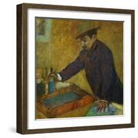 Michel Manzi (1849-1915), Art-Editor, a Friend of the Painter-Edgar Degas-Framed Giclee Print